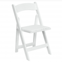 Chair – Folding Chair – Padded Seat – White