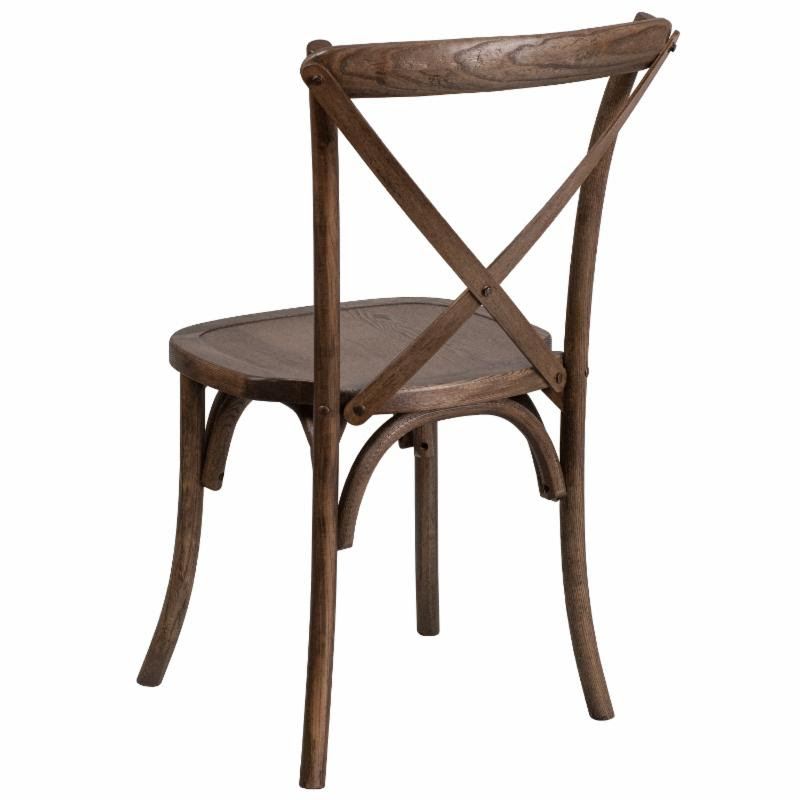 Tuscan Cross Back Wood Chair